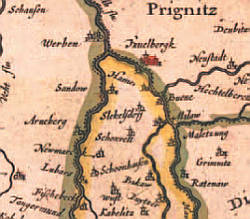 Die Gegend zwischen Havelberg und Schönhausen 1645