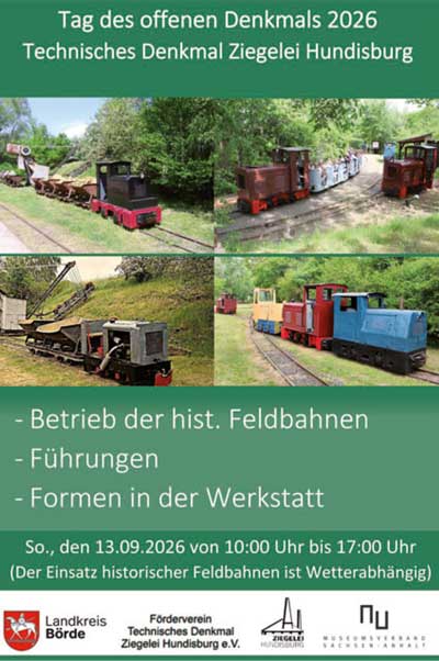 Feldbahnen & Keramikwerkstatt Ziegelei Hundisburg 2026