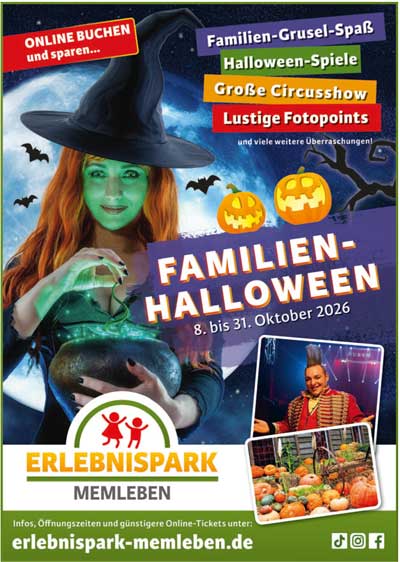 Halloween 2026 im Erlebnispark Memleben