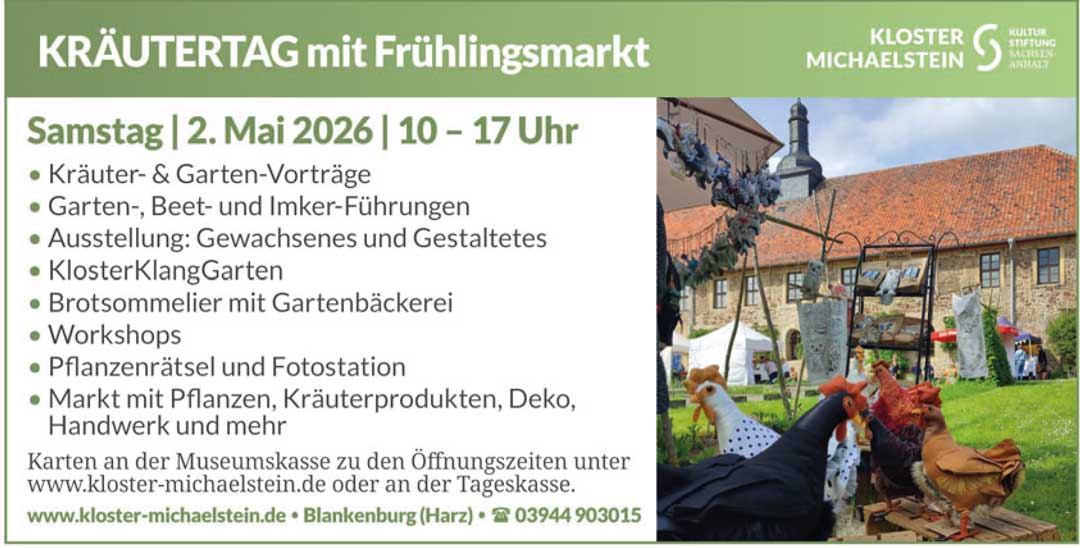 Kr�utertag & Fr�hlingsmarkt im Kloster Michaelstein