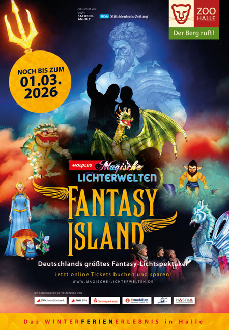 Magische Lichterwelten im Bergzoo Halle