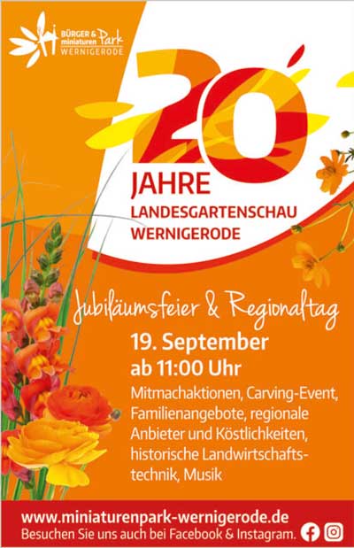 Regionaltag & Jubil�umsfeier Miniaturenpark Wernigerode 2026