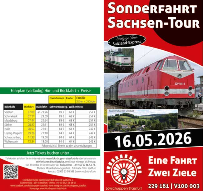 Sachsen-Tour mit historischem Zug