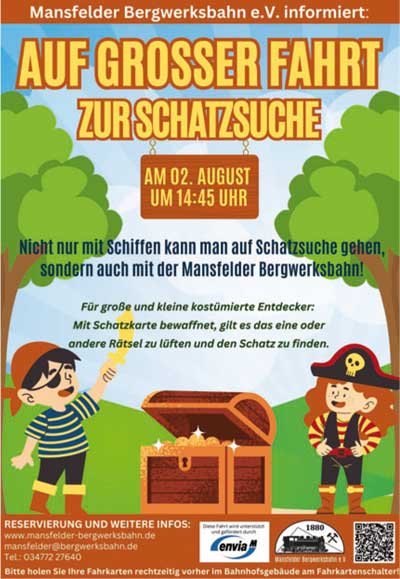 Schatzsuche mit der Mansfelder Bergwerksbahn