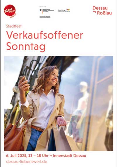 Verkaufsoffener Sonntag beim Stadtfest Dessau