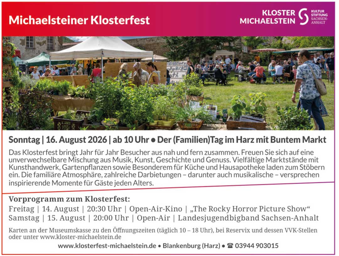Kloster Michaelstein Klosterfest Musik